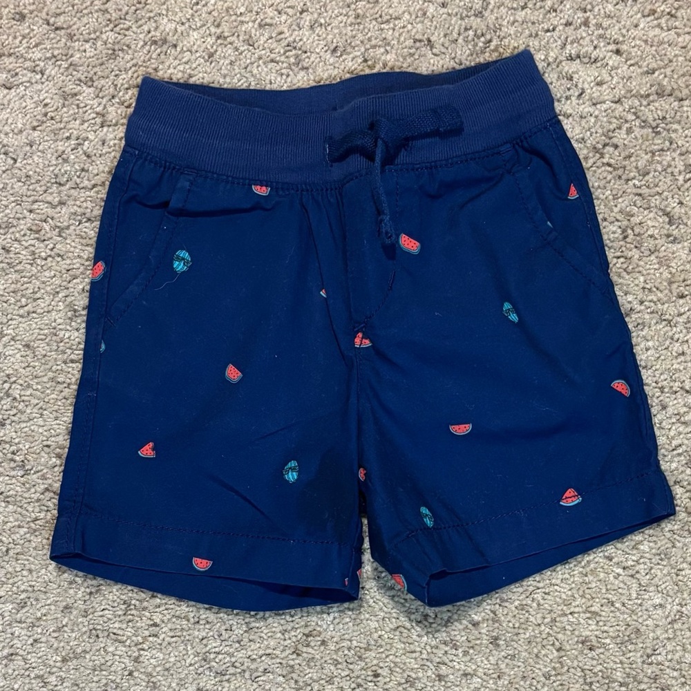 Gap Blue Watermelon Shorts w/ Elastic Waist and two pockets. Size 12-18 months.